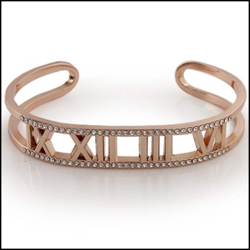 ladies rose gold plated 7" bracelet